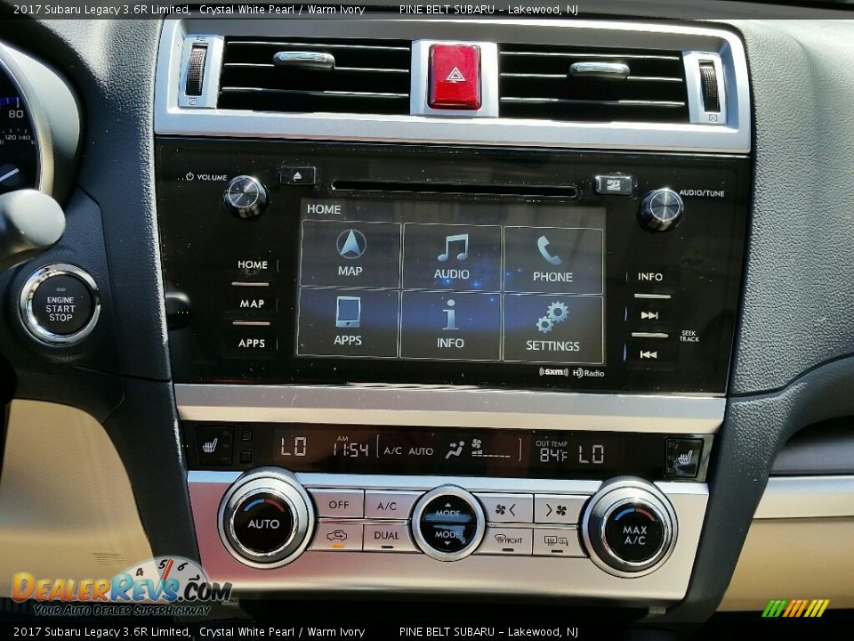 2017 Subaru Legacy 3.6R Limited Crystal White Pearl / Warm Ivory Photo #9