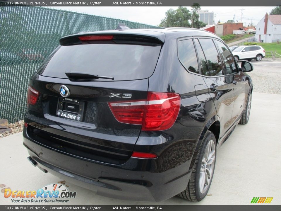 2017 BMW X3 xDrive35i Carbon Black Metallic / Oyster Photo #4