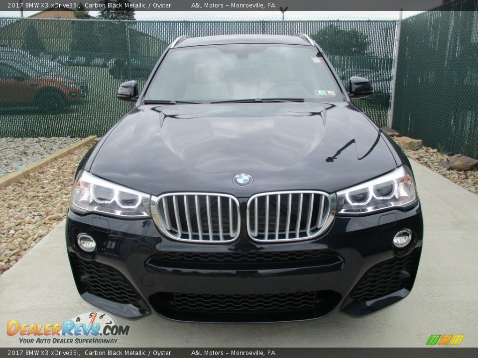 2017 BMW X3 xDrive35i Carbon Black Metallic / Oyster Photo #6