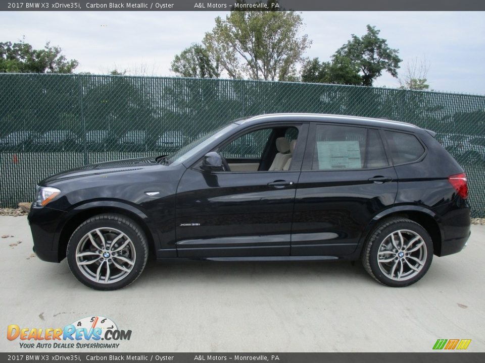 2017 BMW X3 xDrive35i Carbon Black Metallic / Oyster Photo #8