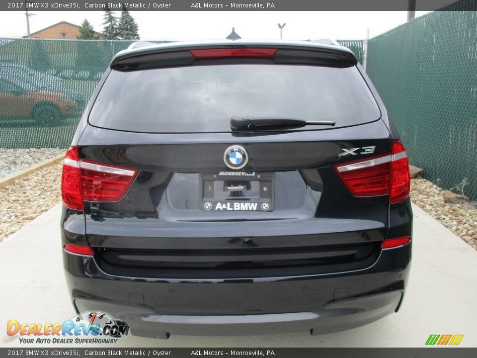 2017 BMW X3 xDrive35i Carbon Black Metallic / Oyster Photo #9