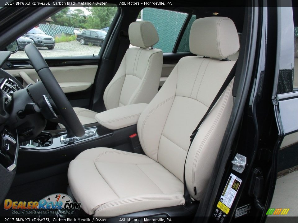 2017 BMW X3 xDrive35i Carbon Black Metallic / Oyster Photo #12