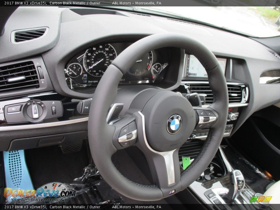 2017 BMW X3 xDrive35i Carbon Black Metallic / Oyster Photo #14