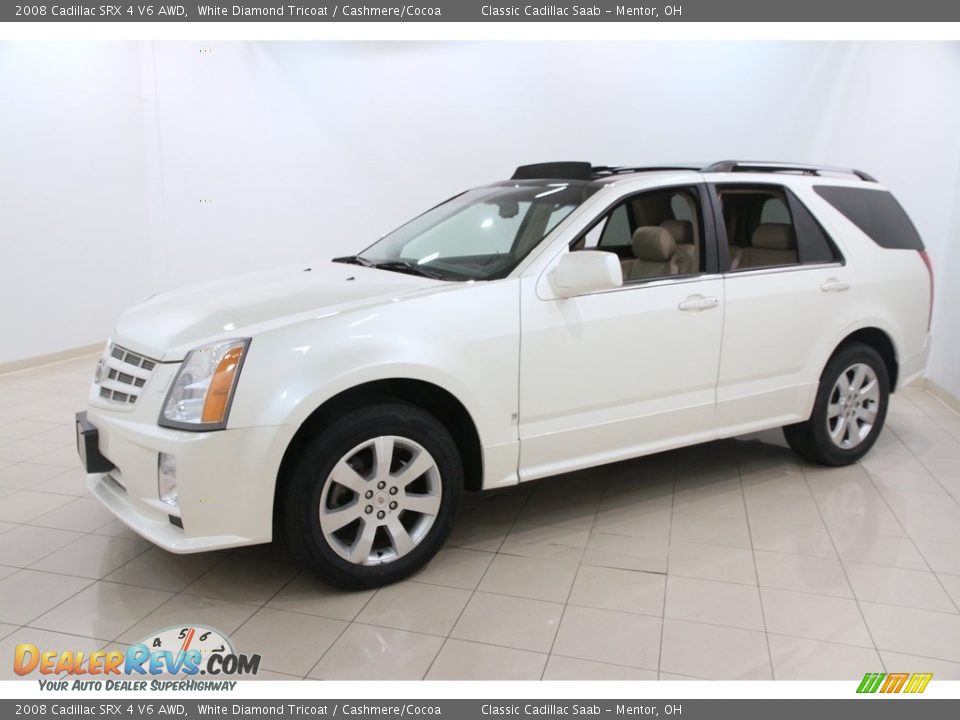 2008 Cadillac SRX 4 V6 AWD White Diamond Tricoat / Cashmere/Cocoa Photo #3