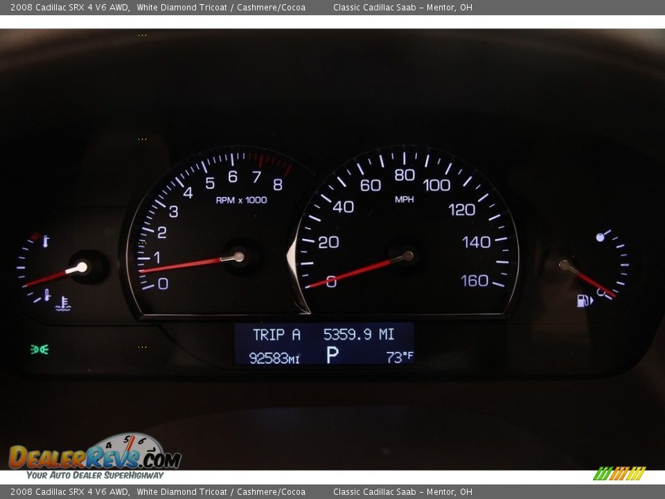 2008 Cadillac SRX 4 V6 AWD White Diamond Tricoat / Cashmere/Cocoa Photo #9