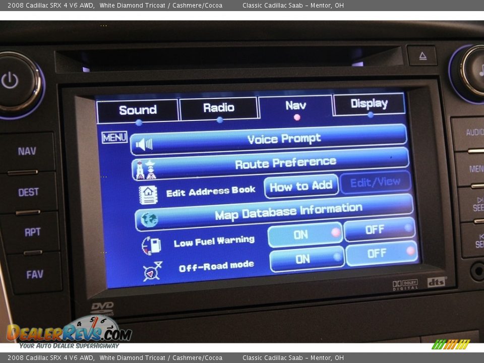 2008 Cadillac SRX 4 V6 AWD White Diamond Tricoat / Cashmere/Cocoa Photo #11