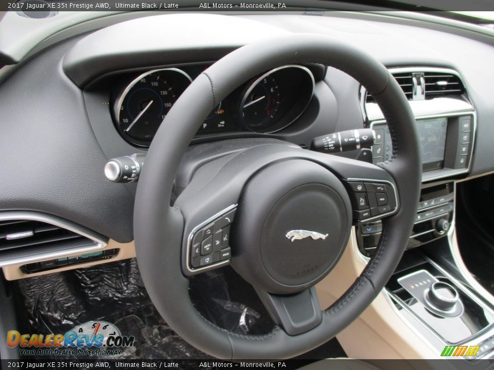 2017 Jaguar XE 35t Prestige AWD Steering Wheel Photo #15