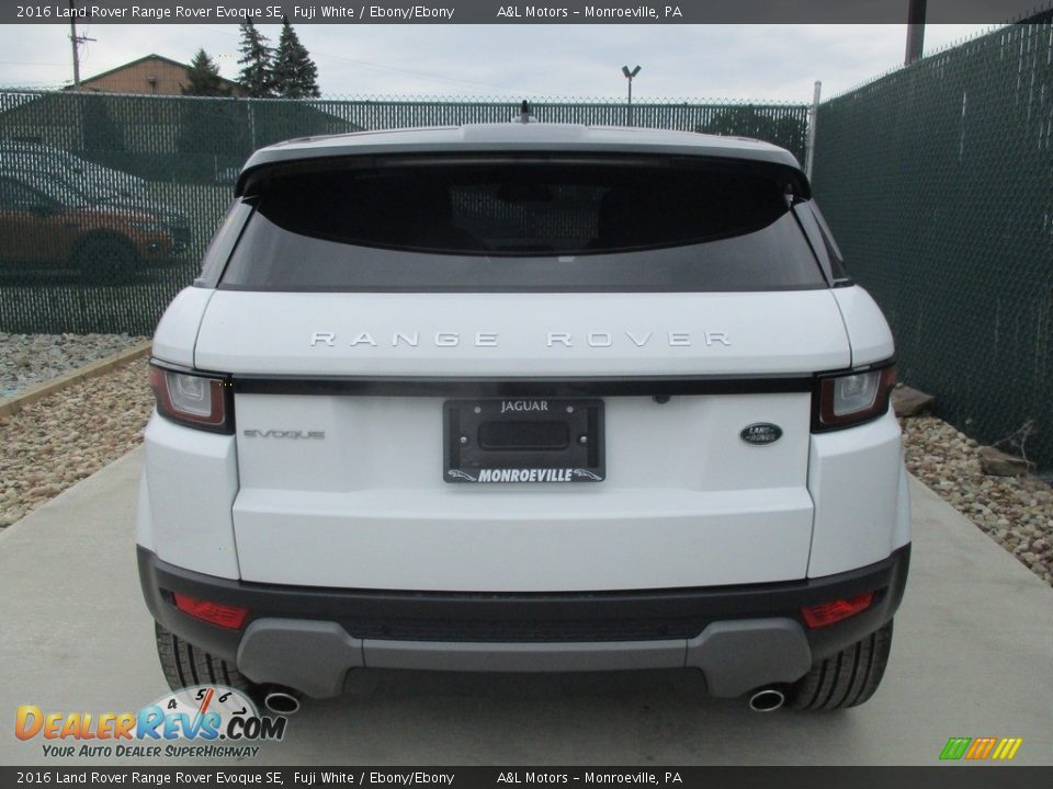 2016 Land Rover Range Rover Evoque SE Fuji White / Ebony/Ebony Photo #9