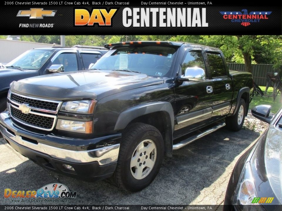 2006 Chevrolet Silverado 1500 LT Crew Cab 4x4 Black / Dark Charcoal Photo #1