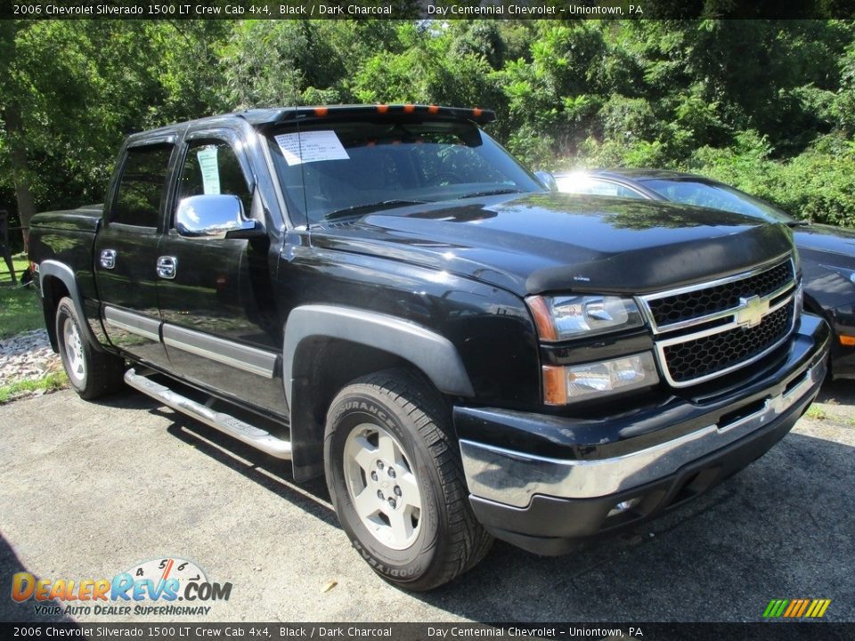2006 Chevrolet Silverado 1500 LT Crew Cab 4x4 Black / Dark Charcoal Photo #3