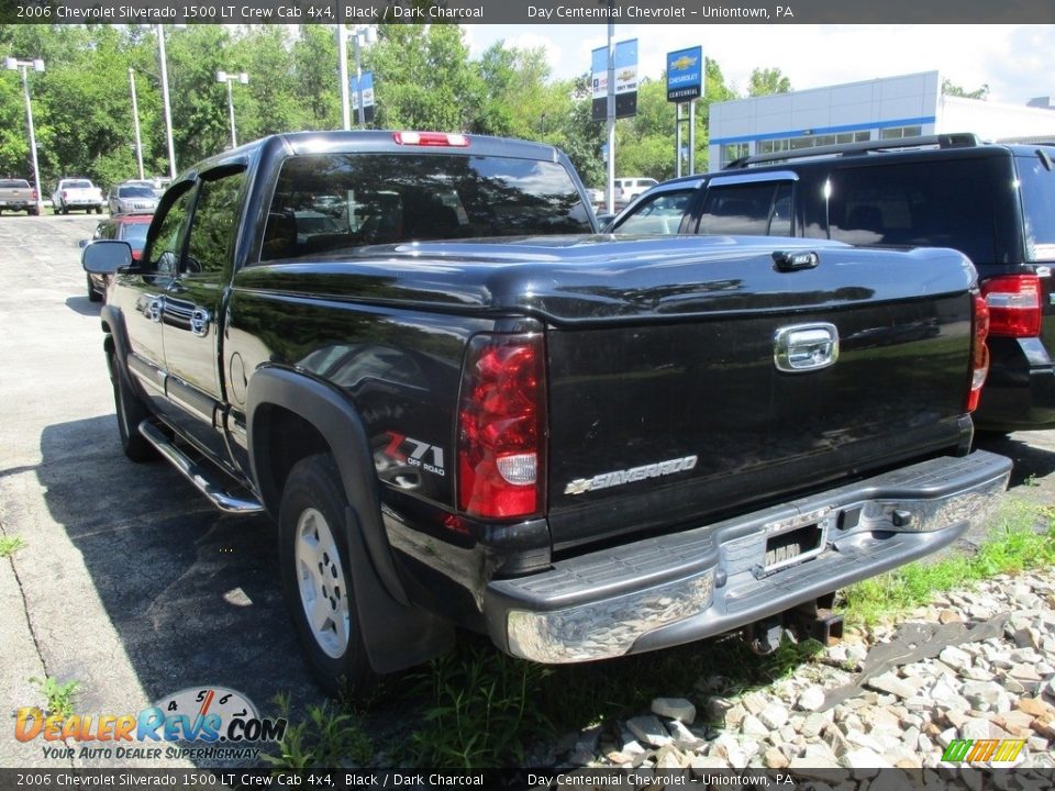 2006 Chevrolet Silverado 1500 LT Crew Cab 4x4 Black / Dark Charcoal Photo #5