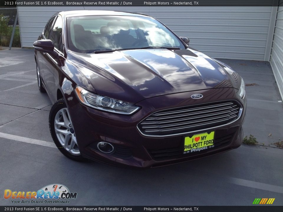 2013 Ford Fusion SE 1.6 EcoBoost Bordeaux Reserve Red Metallic / Dune Photo #1