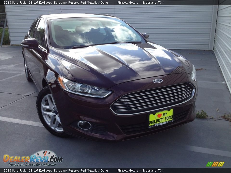 2013 Ford Fusion SE 1.6 EcoBoost Bordeaux Reserve Red Metallic / Dune Photo #2