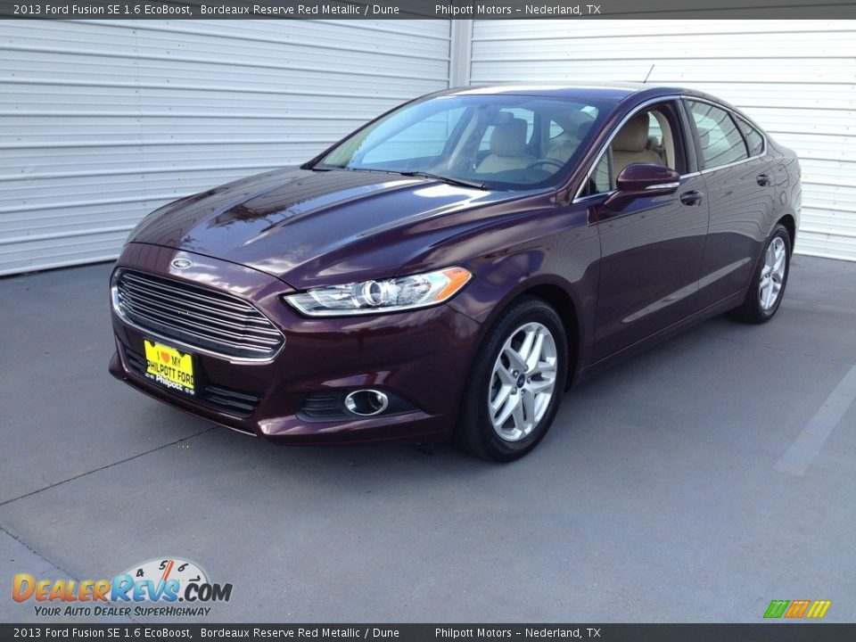 2013 Ford Fusion SE 1.6 EcoBoost Bordeaux Reserve Red Metallic / Dune Photo #4