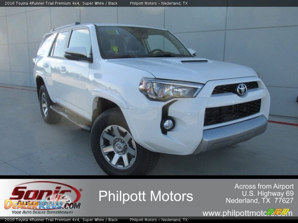 2016 Toyota 4Runner Trail Premium 4x4 Super White / Black Photo #1