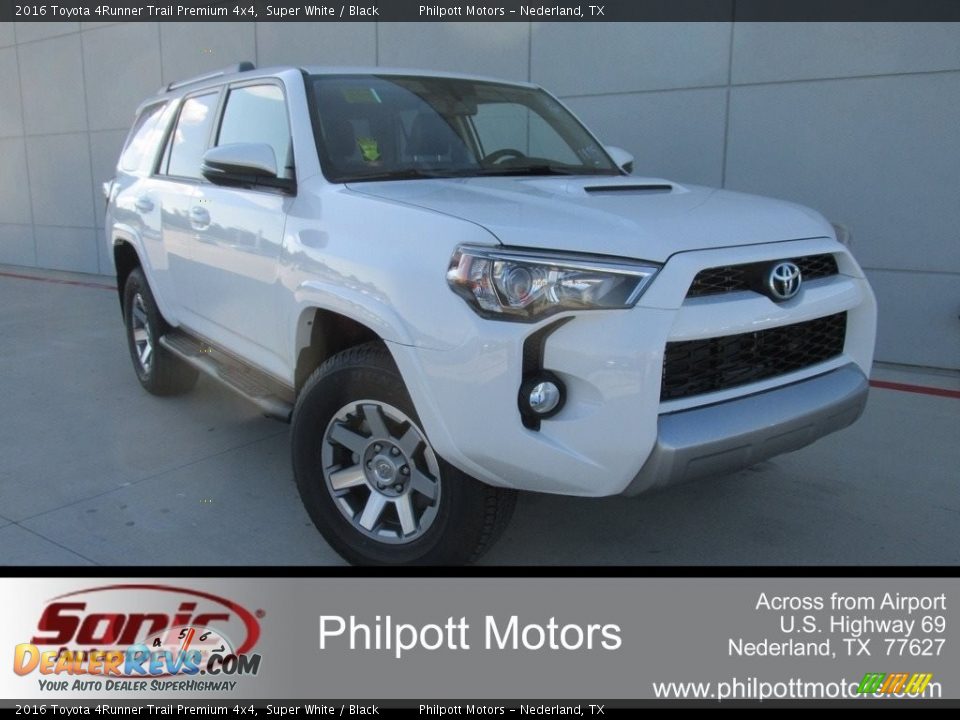 2016 Toyota 4Runner Trail Premium 4x4 Super White / Black Photo #2