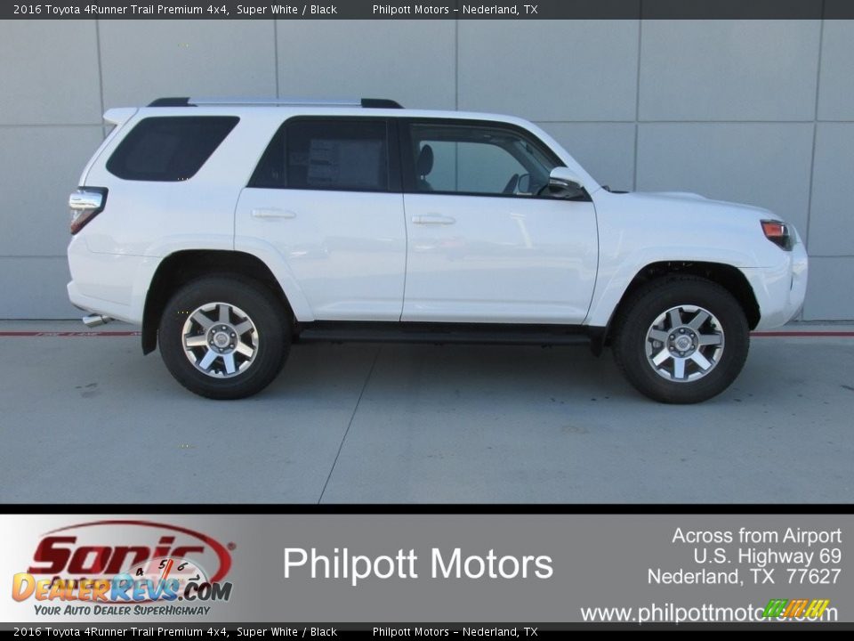 2016 Toyota 4Runner Trail Premium 4x4 Super White / Black Photo #3