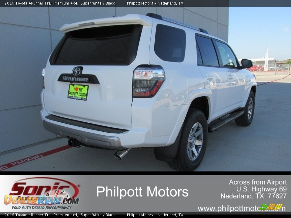 2016 Toyota 4Runner Trail Premium 4x4 Super White / Black Photo #4