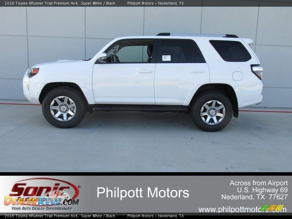 2016 Toyota 4Runner Trail Premium 4x4 Super White / Black Photo #6