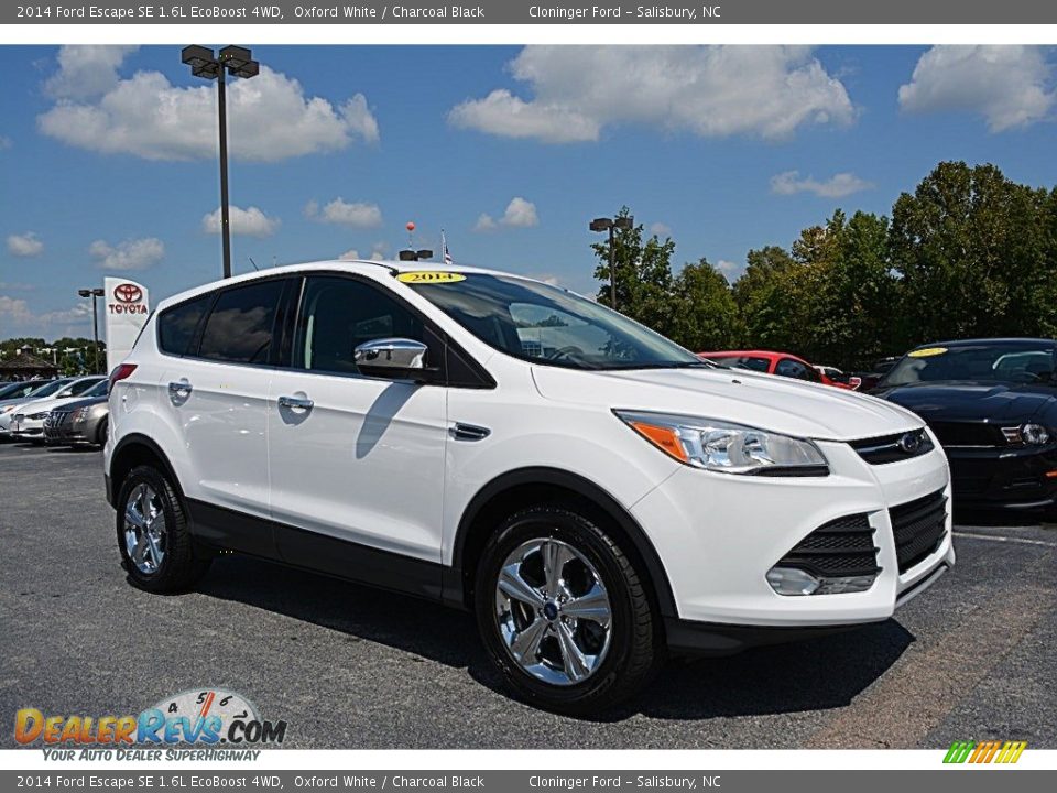 2014 Ford Escape SE 1.6L EcoBoost 4WD Oxford White / Charcoal Black Photo #1