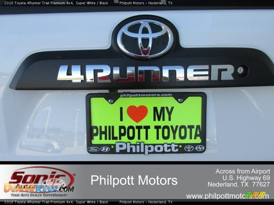 2016 Toyota 4Runner Trail Premium 4x4 Super White / Black Photo #13