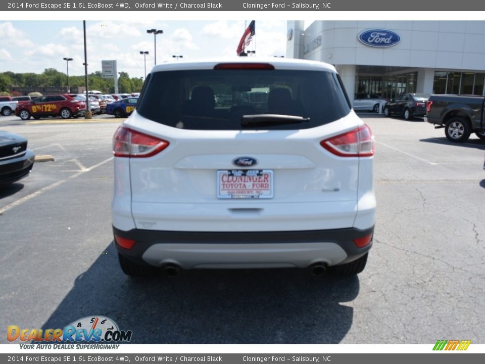 2014 Ford Escape SE 1.6L EcoBoost 4WD Oxford White / Charcoal Black Photo #4