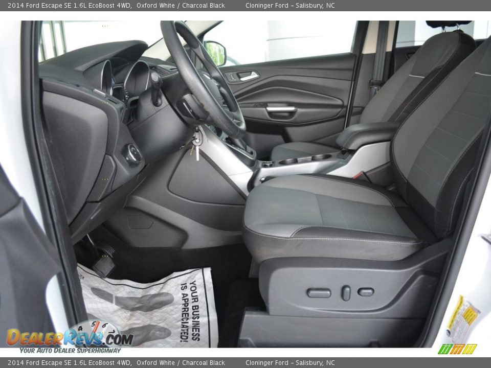 2014 Ford Escape SE 1.6L EcoBoost 4WD Oxford White / Charcoal Black Photo #9