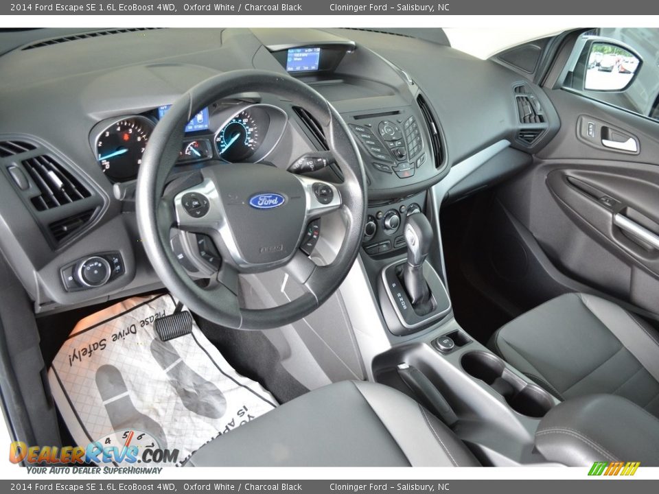 2014 Ford Escape SE 1.6L EcoBoost 4WD Oxford White / Charcoal Black Photo #10