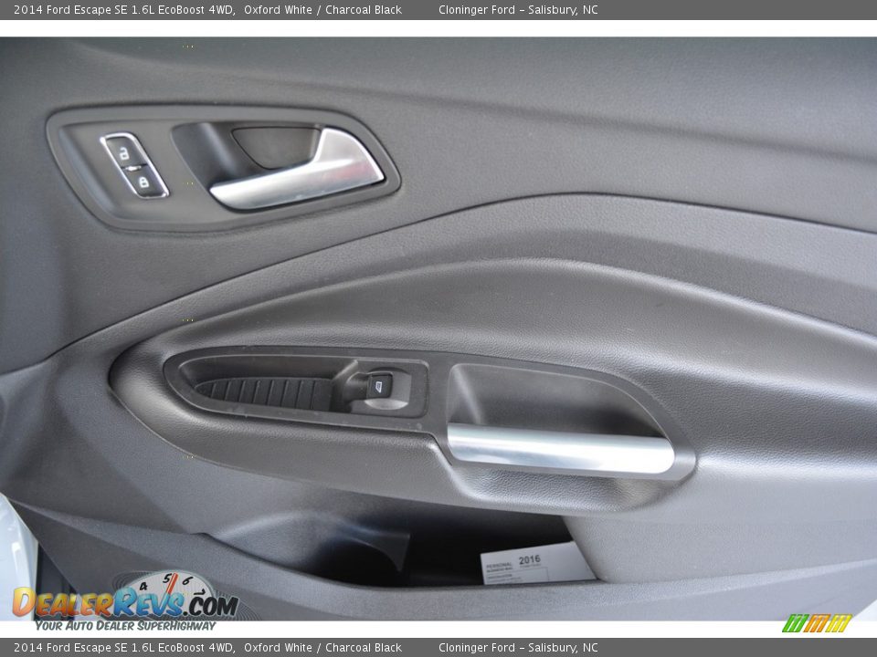 2014 Ford Escape SE 1.6L EcoBoost 4WD Oxford White / Charcoal Black Photo #14