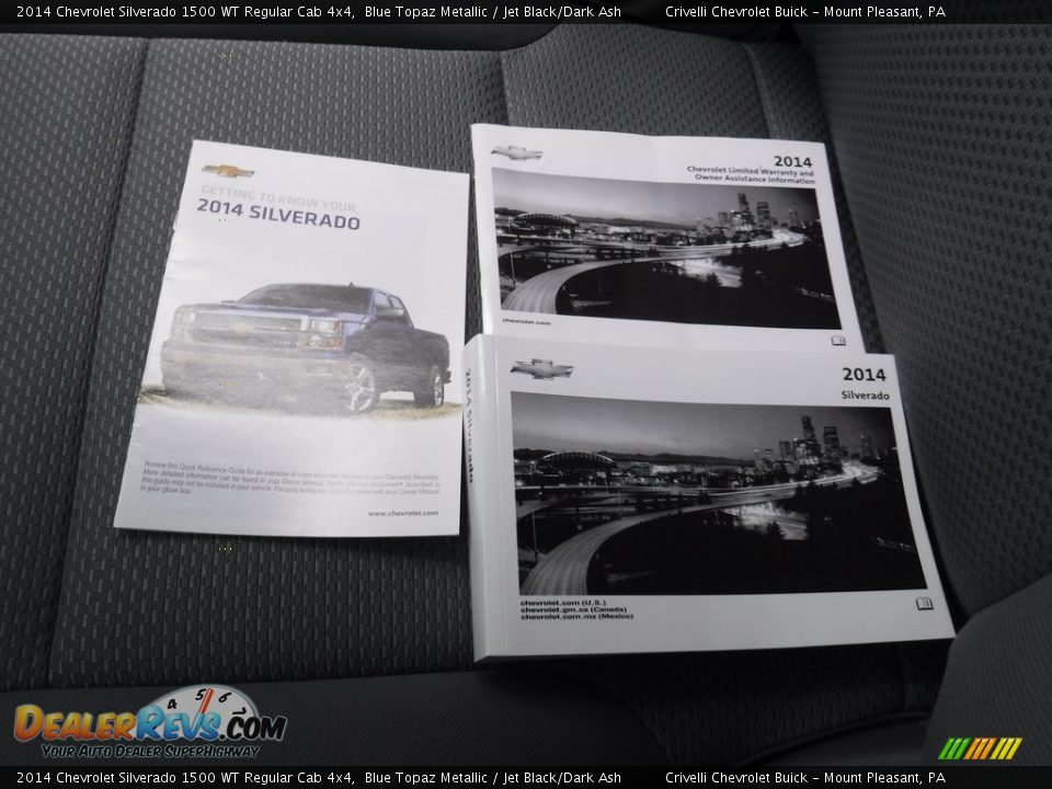 2014 Chevrolet Silverado 1500 WT Regular Cab 4x4 Blue Topaz Metallic / Jet Black/Dark Ash Photo #29
