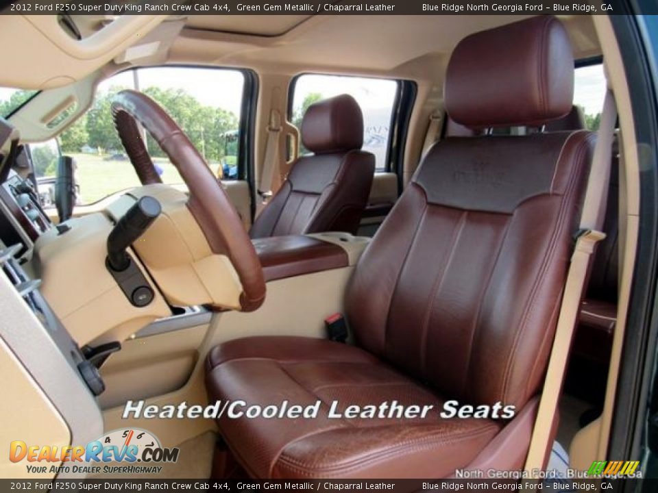 2012 Ford F250 Super Duty King Ranch Crew Cab 4x4 Green Gem Metallic / Chaparral Leather Photo #11