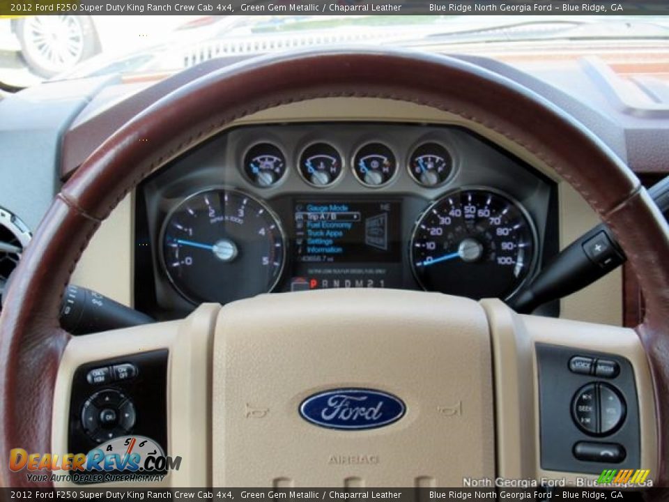 2012 Ford F250 Super Duty King Ranch Crew Cab 4x4 Green Gem Metallic / Chaparral Leather Photo #19