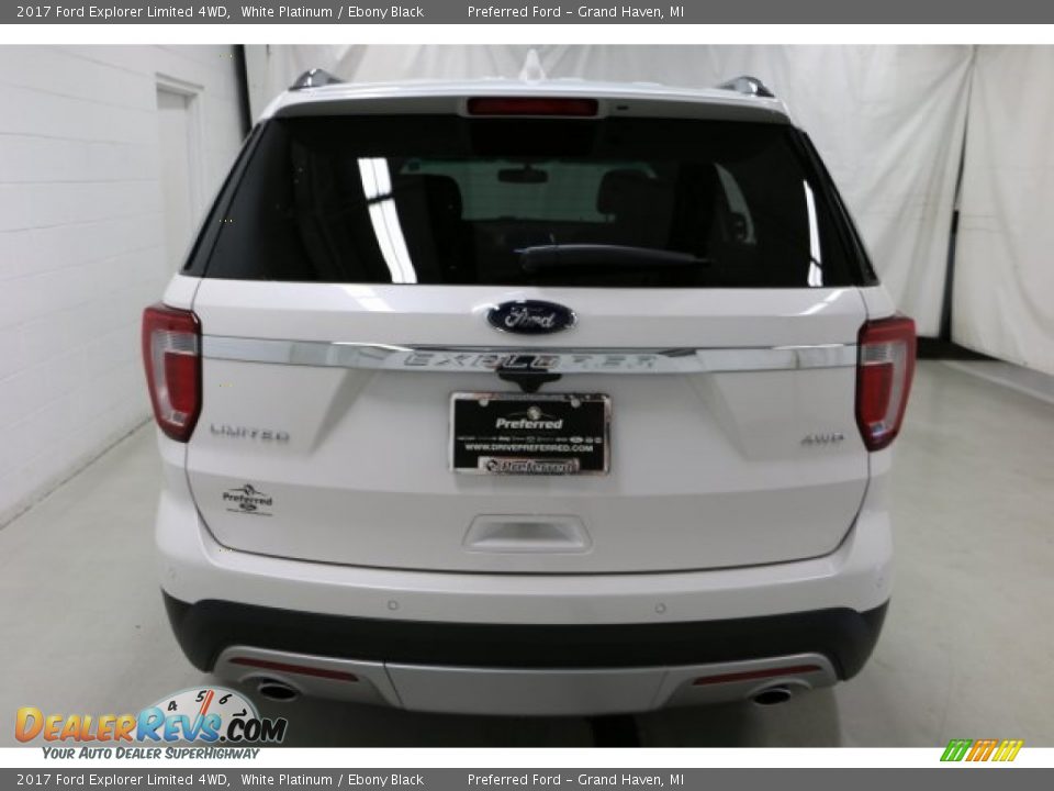 2017 Ford Explorer Limited 4WD White Platinum / Ebony Black Photo #14