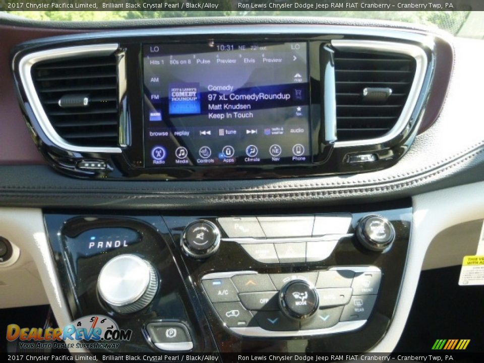 2017 Chrysler Pacifica Limited Brilliant Black Crystal Pearl / Black/Alloy Photo #18