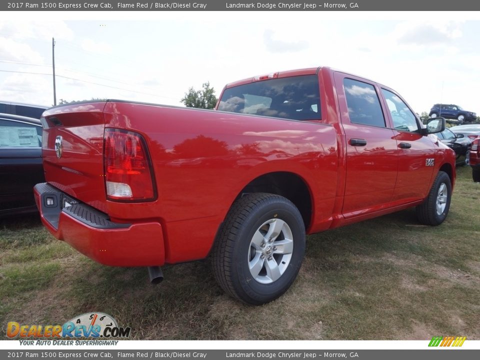 2017 Ram 1500 Express Crew Cab Flame Red / Black/Diesel Gray Photo #2