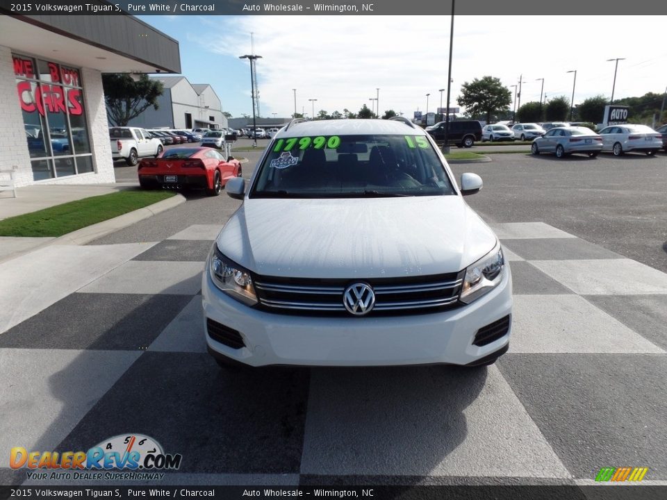 2015 Volkswagen Tiguan S Pure White / Charcoal Photo #2