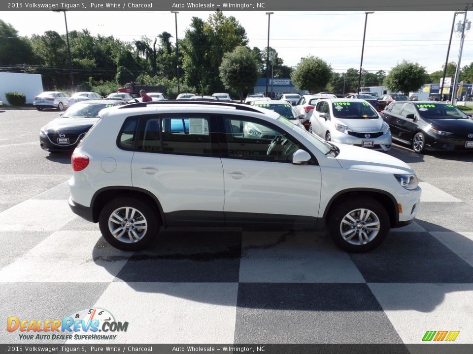 2015 Volkswagen Tiguan S Pure White / Charcoal Photo #3