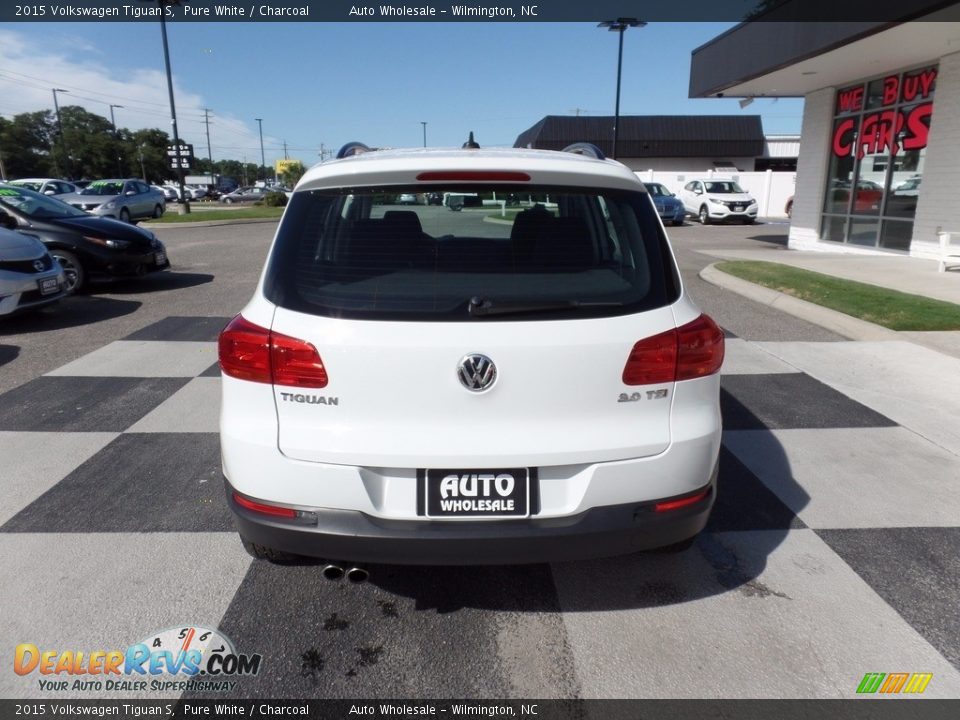 2015 Volkswagen Tiguan S Pure White / Charcoal Photo #4