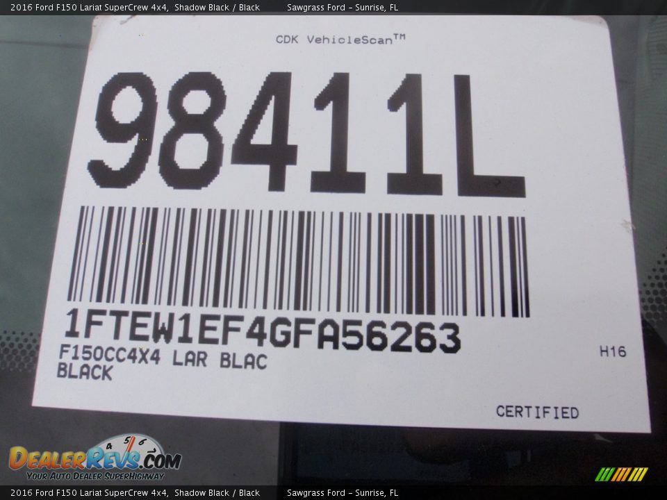 2016 Ford F150 Lariat SuperCrew 4x4 Shadow Black / Black Photo #34