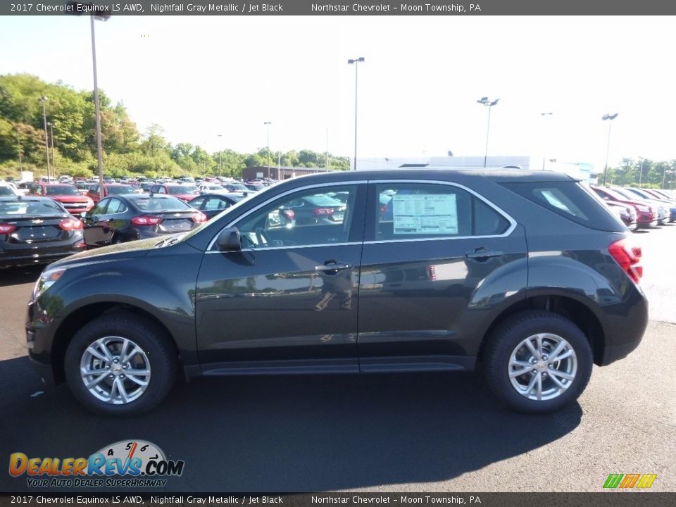 2017 Chevrolet Equinox LS AWD Nightfall Gray Metallic / Jet Black Photo #10