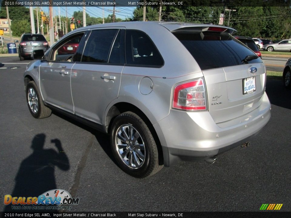2010 Ford Edge SEL AWD Ingot Silver Metallic / Charcoal Black Photo #8