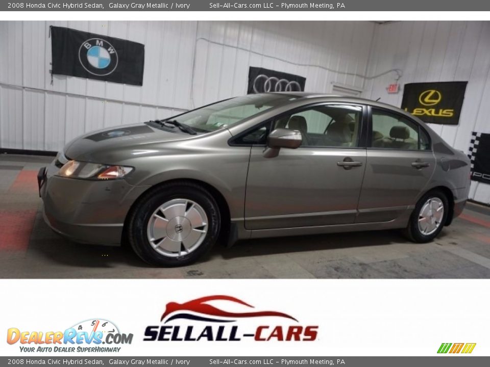 2008 Honda Civic Hybrid Sedan Galaxy Gray Metallic / Ivory Photo #1