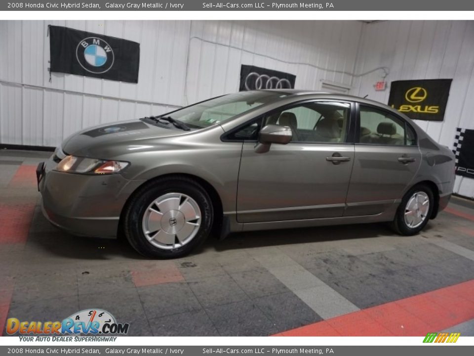 2008 Honda Civic Hybrid Sedan Galaxy Gray Metallic / Ivory Photo #2