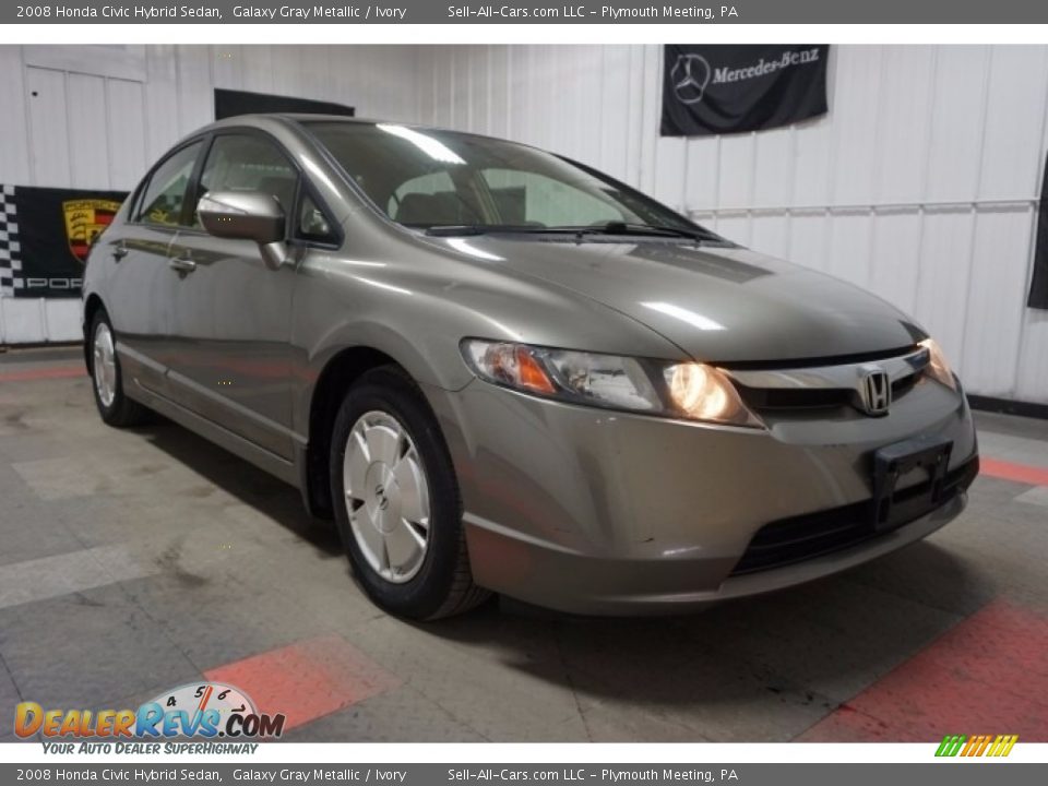2008 Honda Civic Hybrid Sedan Galaxy Gray Metallic / Ivory Photo #5