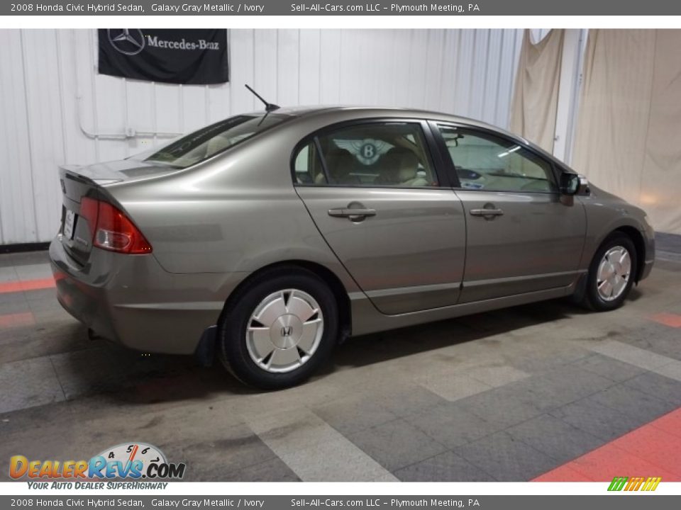 2008 Honda Civic Hybrid Sedan Galaxy Gray Metallic / Ivory Photo #7