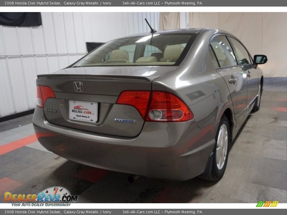 2008 Honda Civic Hybrid Sedan Galaxy Gray Metallic / Ivory Photo #8