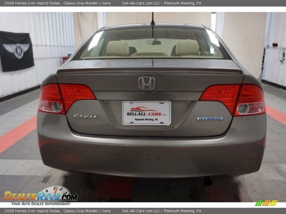 2008 Honda Civic Hybrid Sedan Galaxy Gray Metallic / Ivory Photo #9
