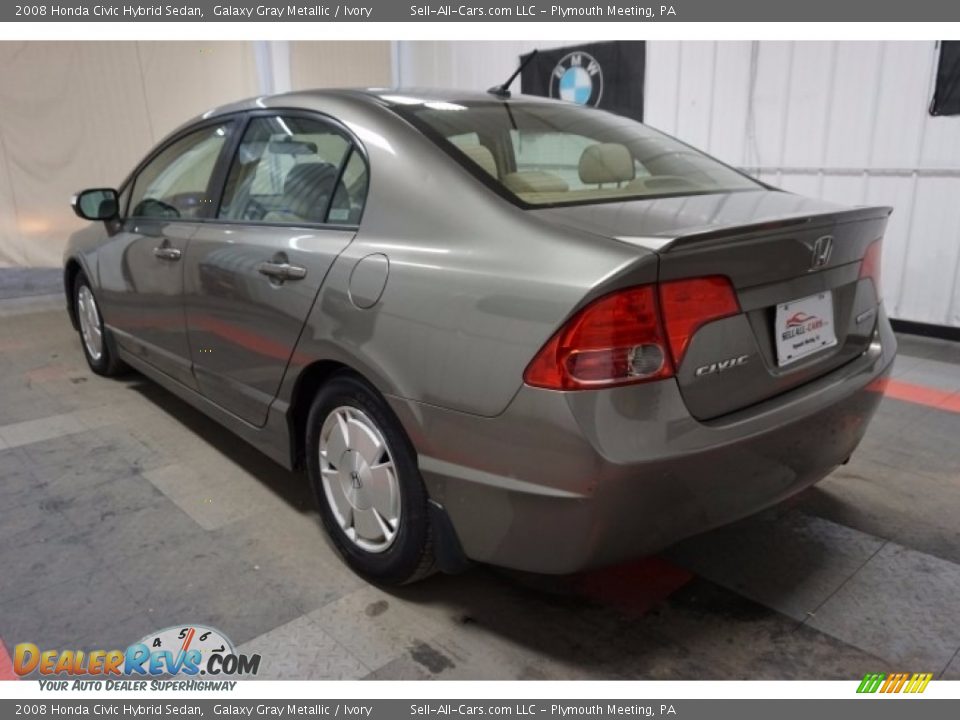 2008 Honda Civic Hybrid Sedan Galaxy Gray Metallic / Ivory Photo #10