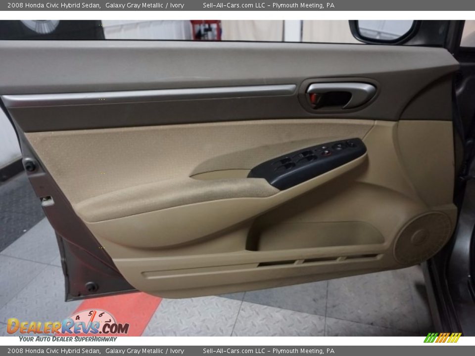 2008 Honda Civic Hybrid Sedan Galaxy Gray Metallic / Ivory Photo #12