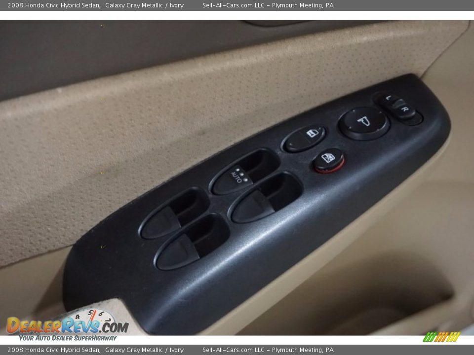 2008 Honda Civic Hybrid Sedan Galaxy Gray Metallic / Ivory Photo #13
